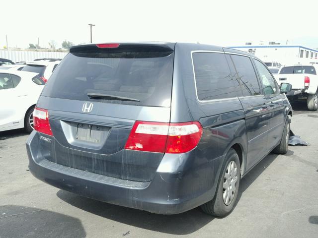 5FNRL38236B120374 - 2006 HONDA ODYSSEY LX GRAY photo 4