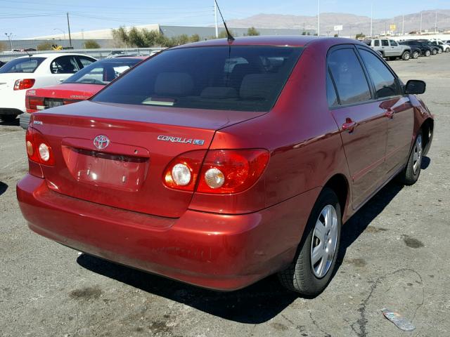 1NXBR30E78Z942591 - 2008 TOYOTA COROLLA CE RED photo 4