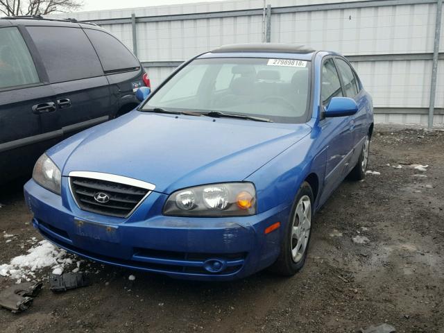 KMHDN46D55U925423 - 2005 HYUNDAI ELANTRA GL BLUE photo 2