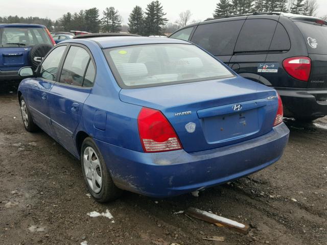 KMHDN46D55U925423 - 2005 HYUNDAI ELANTRA GL BLUE photo 3