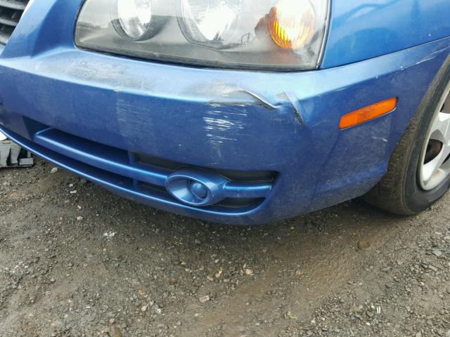 KMHDN46D55U925423 - 2005 HYUNDAI ELANTRA GL BLUE photo 9