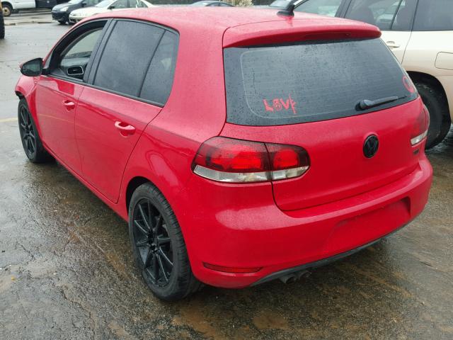 WVWDM7AJ5CW035107 - 2012 VOLKSWAGEN GOLF RED photo 3