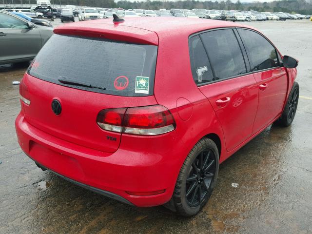 WVWDM7AJ5CW035107 - 2012 VOLKSWAGEN GOLF 红色 照片 4