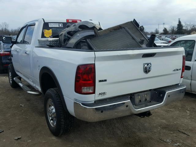 3D7UT2CL5AG179536 - 2010 DODGE RAM 2500 WHITE photo 3