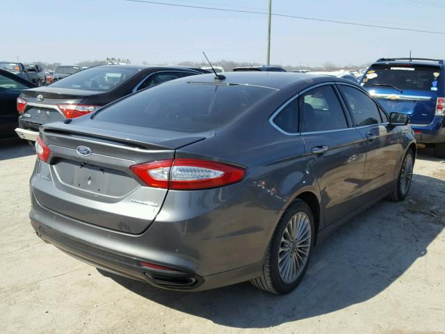 3FA6P0K9XER208420 - 2014 FORD FUSION TIT GRAY photo 4