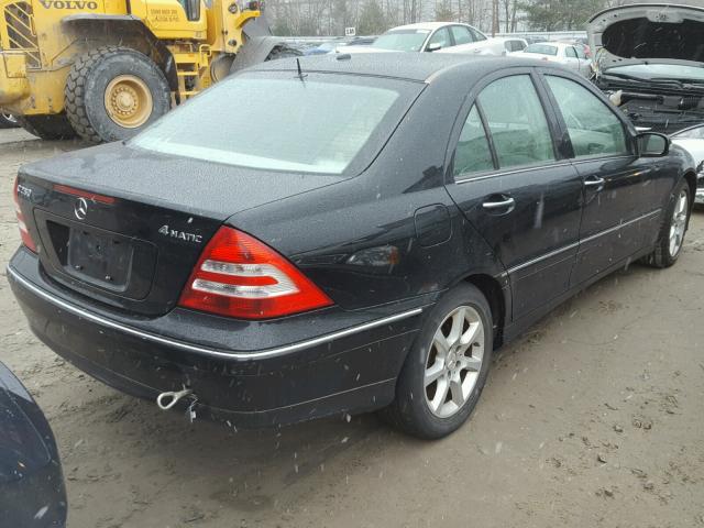 WDBRF92H27F927696 - 2007 MERCEDES-BENZ C 280 4MAT BLACK photo 4