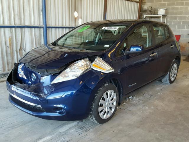 1N4AZ0CP8GC306154 - 2016 NISSAN LEAF S BLUE photo 2