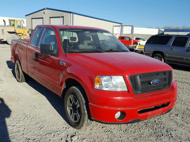 1FTRX12W28FB45477 - 2008 FORD F150 RED photo 1