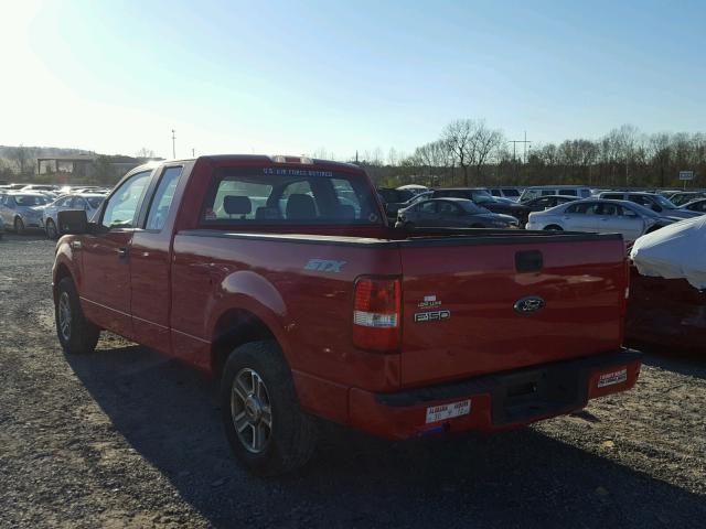 1FTRX12W28FB45477 - 2008 FORD F150 RED photo 3