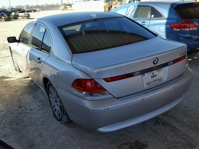 WBAGL63403DP65601 - 2003 BMW 745 I SILVER photo 3