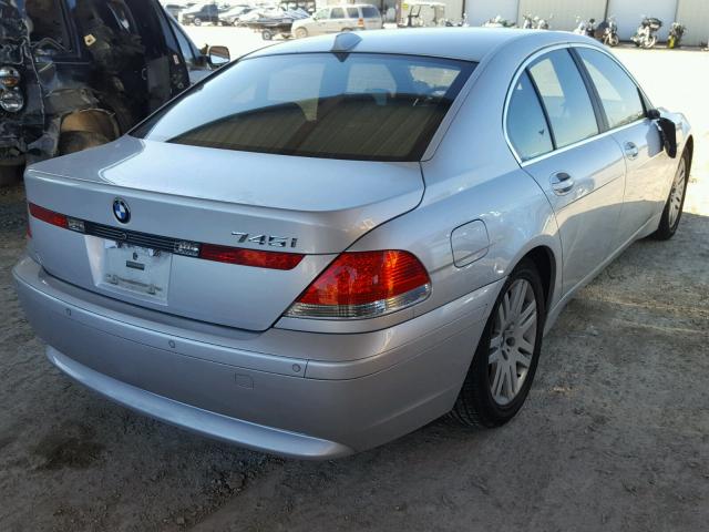 WBAGL63403DP65601 - 2003 BMW 745 I SILVER photo 4