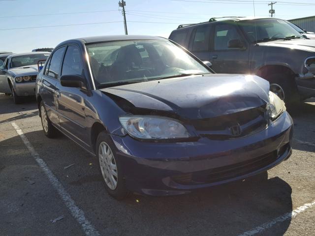 2HGES16574H608125 - 2004 HONDA CIVIC LX BLUE photo 1