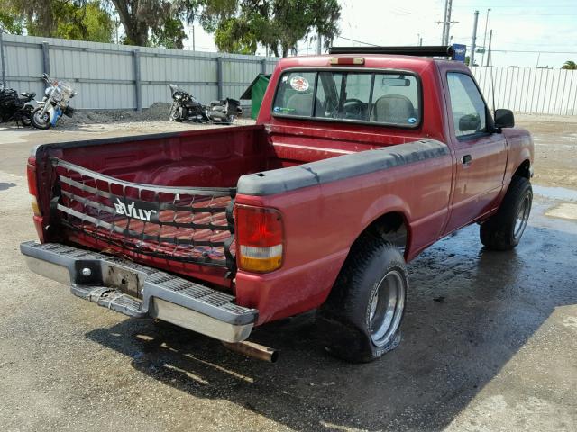 1FTCR10A3TUB04075 - 1996 FORD RANGER MAROON photo 4