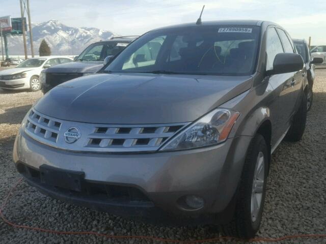 JN8AZ08W54W327584 - 2004 NISSAN MURANO SL SILVER photo 2