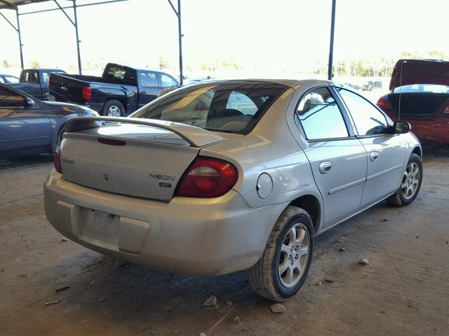 1B3ES56C25D277605 - 2005 DODGE NEON SXT SILVER photo 4