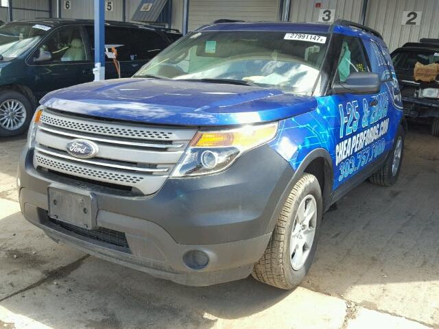 1FM5K8B82DGB77725 - 2013 FORD EXPLORER BLUE photo 2