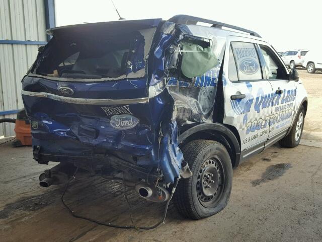 1FM5K8B82DGB77725 - 2013 FORD EXPLORER BLUE photo 4