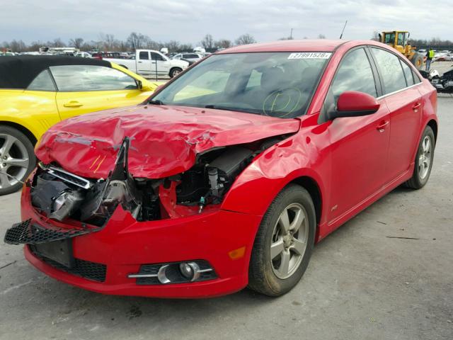 1G1PC5SBXE7272760 - 2014 CHEVROLET CRUZE LT RED photo 2