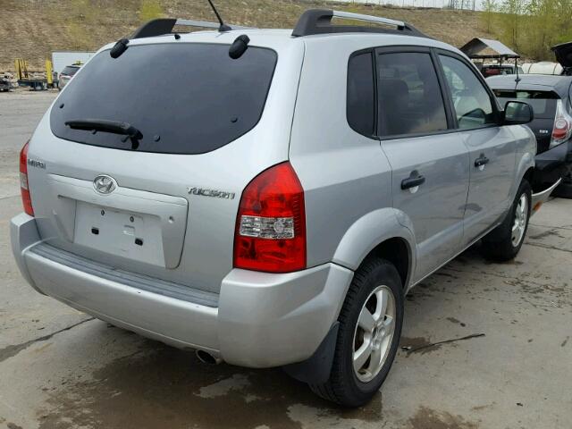 KM8JM12B97U523674 - 2007 HYUNDAI TUCSON GLS SILVER photo 4