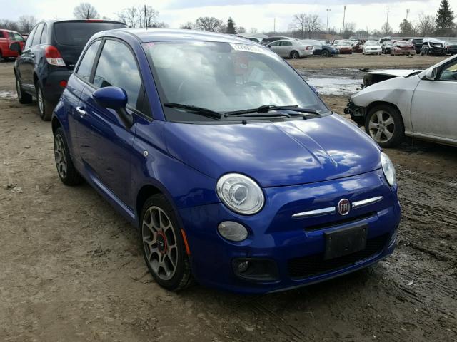 3C3CFFBRXCT303745 - 2012 FIAT 500 SPORT BLUE photo 1