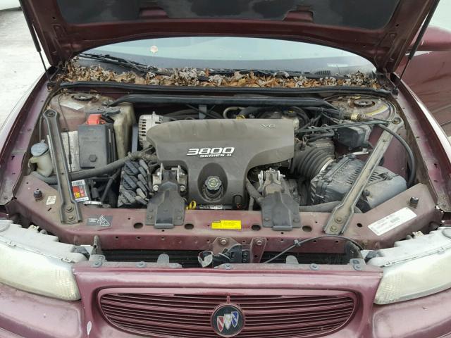 2G4WB55K011190878 - 2001 BUICK REGAL LS MAROON photo 7