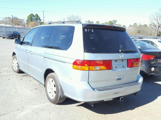 5FNRL188X4B118997 - 2004 HONDA ODYSSEY EX BLUE photo 3