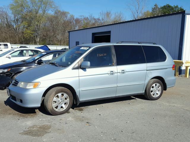 5FNRL188X4B118997 - 2004 HONDA ODYSSEY EX BLUE photo 9