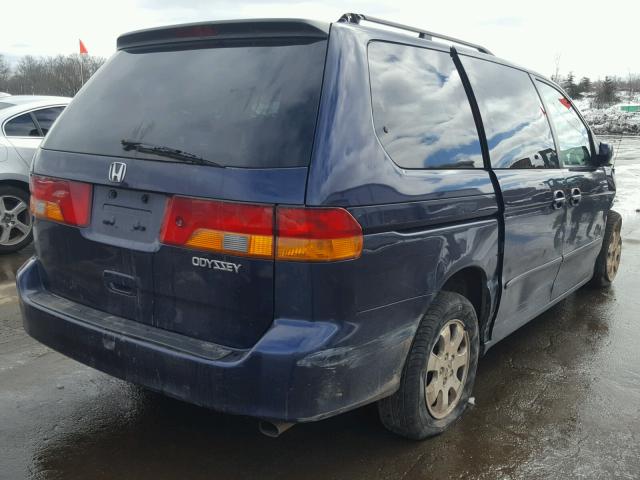 5FNRL18974B032135 - 2004 HONDA ODYSSEY EX BLUE photo 4