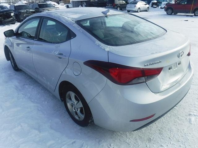 5NPDH4AE9EH516749 - 2014 HYUNDAI ELANTRA SE SILVER photo 3