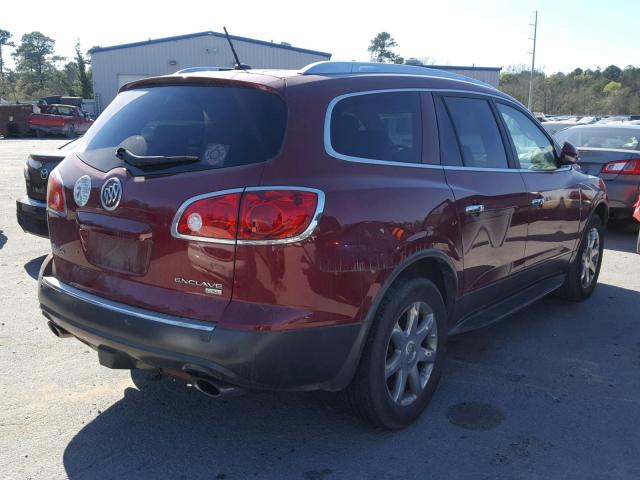 5GAER23D99J175541 - 2009 BUICK ENCLAVE CX RED photo 4