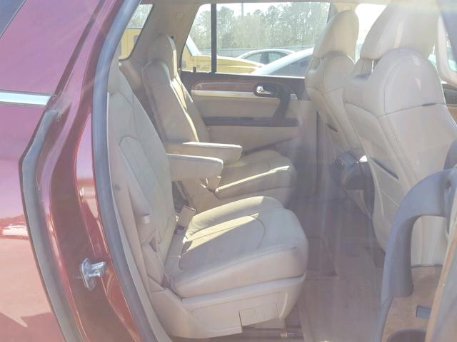 5GAER23D99J175541 - 2009 BUICK ENCLAVE CX RED photo 6