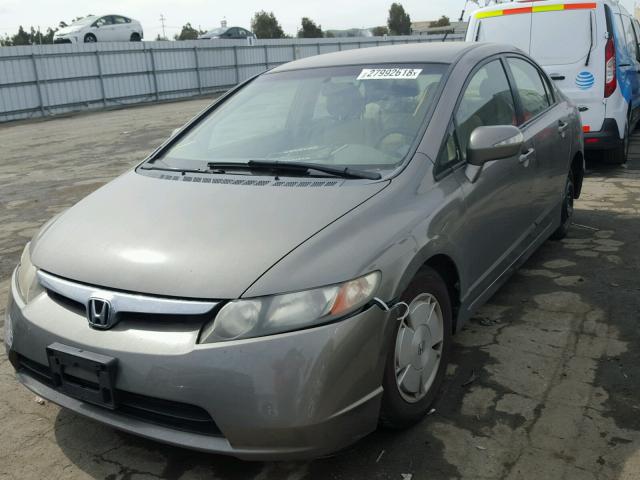 JHMFA36227S021821 - 2007 HONDA CIVIC HYBR GRAY photo 2