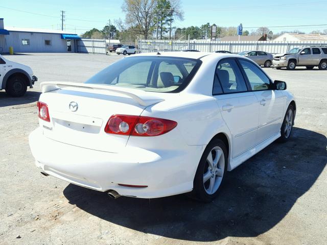 1YVFP80D845N81371 - 2004 MAZDA 6 S WHITE photo 4