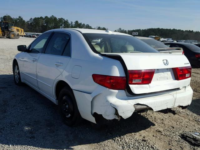 1HGCM66525A019353 - 2005 HONDA ACCORD EX WHITE photo 3