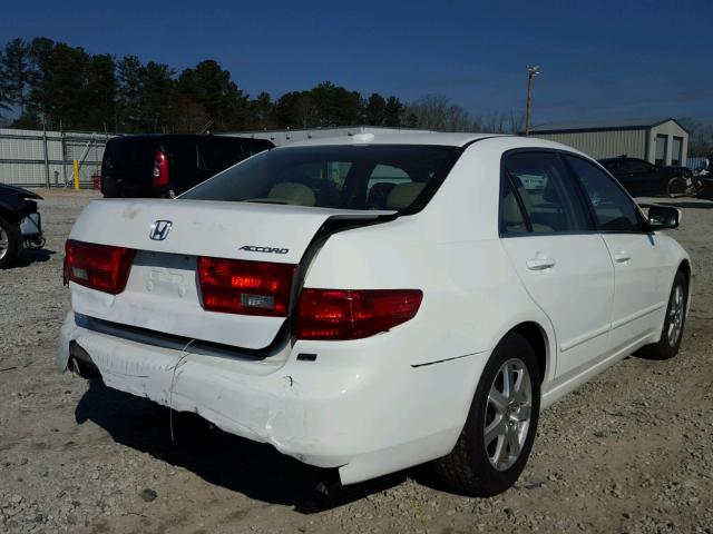 1HGCM66525A019353 - 2005 HONDA ACCORD EX WHITE photo 4