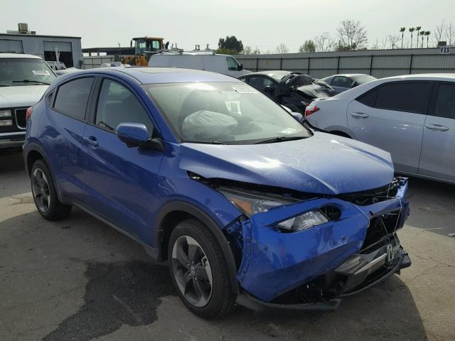 3CZRU5H5XJM707138 - 2018 HONDA HR-V EX BLUE photo 1