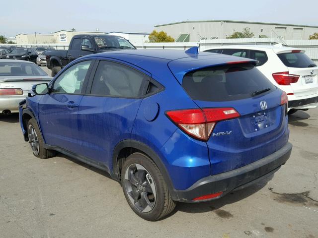 3CZRU5H5XJM707138 - 2018 HONDA HR-V EX BLUE photo 3