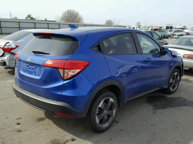 3CZRU5H5XJM707138 - 2018 HONDA HR-V EX BLUE photo 4