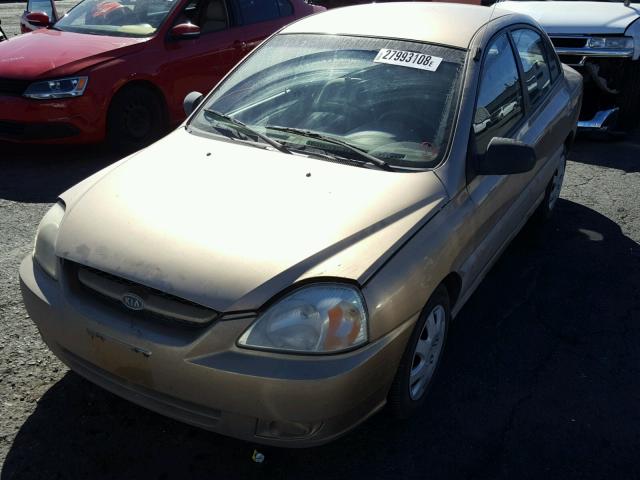 KNADC125756363209 - 2005 KIA RIO GOLD photo 2