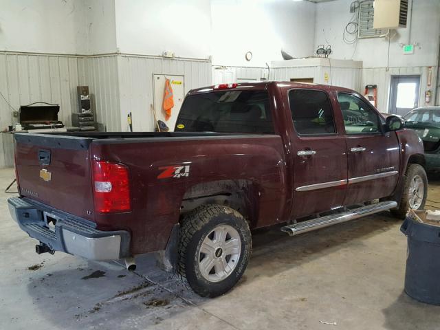 1GCPKSE73CF172700 - 2012 CHEVROLET SILVERADO BURGUNDY photo 4