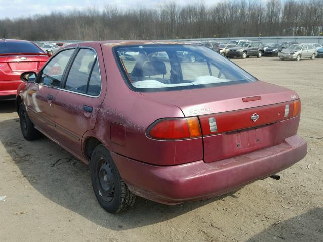 1N4AB41D6TC757503 - 1996 NISSAN SENTRA E MAROON photo 3