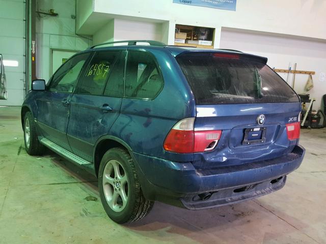 WBAFA53591LM79253 - 2001 BMW X5 3.0I BLUE photo 3