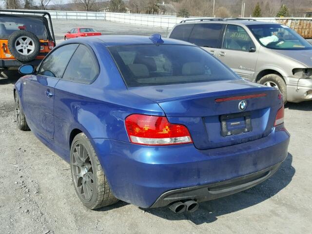 WBAUC73578VF23152 - 2008 BMW 135 I BLUE photo 3