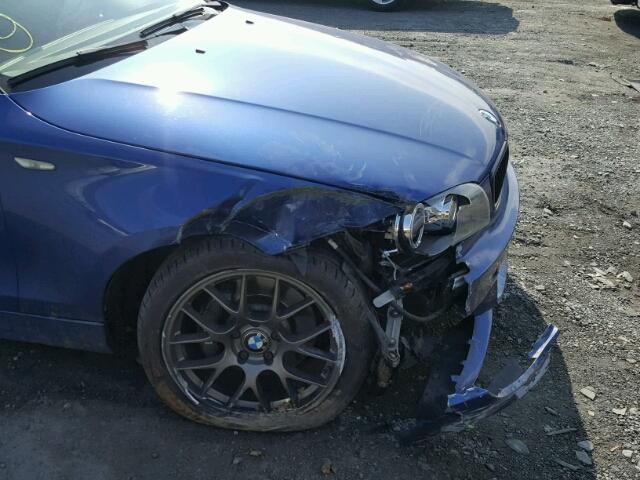 WBAUC73578VF23152 - 2008 BMW 135 I BLUE photo 9