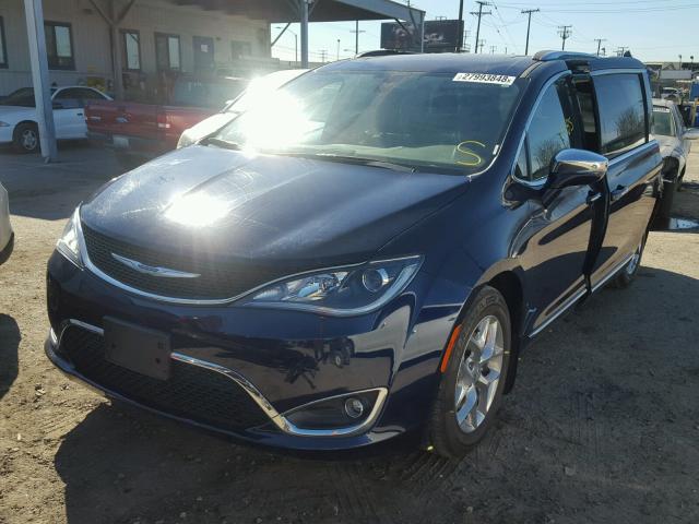 2C4RC1GG8HR512632 - 2017 CHRYSLER PACIFICA L BLUE photo 2