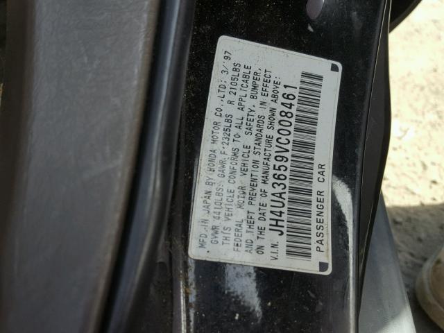 JH4UA3659VC008461 - 1997 ACURA 3.2TL BLACK photo 10