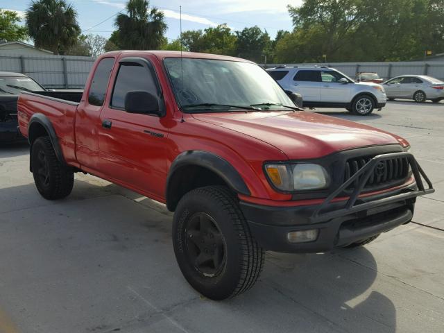 5TEWN72N82Z135629 - 2002 TOYOTA TACOMA XTR RED photo 1