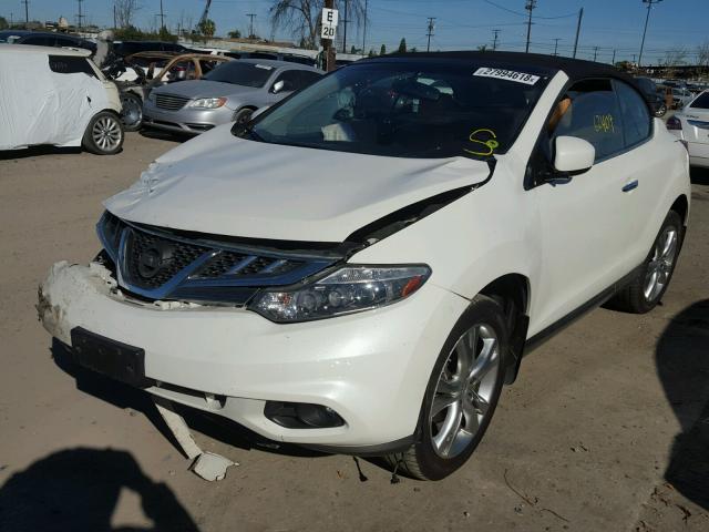 JN8AZ1FY6BW001512 - 2011 NISSAN MURANO CRO WHITE photo 2