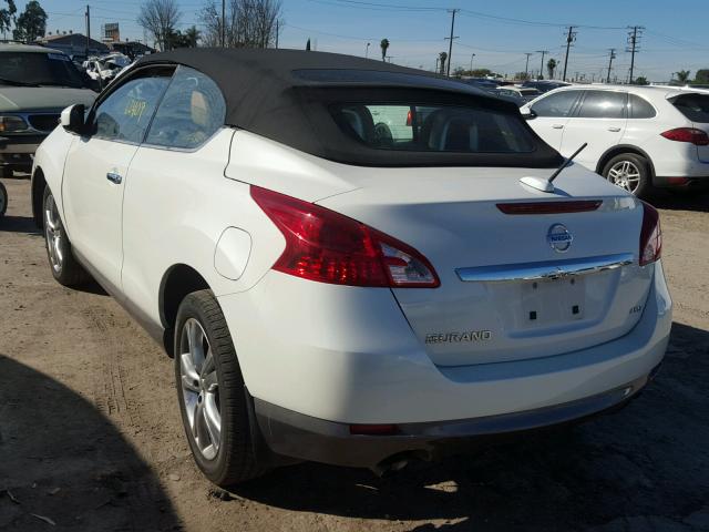 JN8AZ1FY6BW001512 - 2011 NISSAN MURANO CRO WHITE photo 3