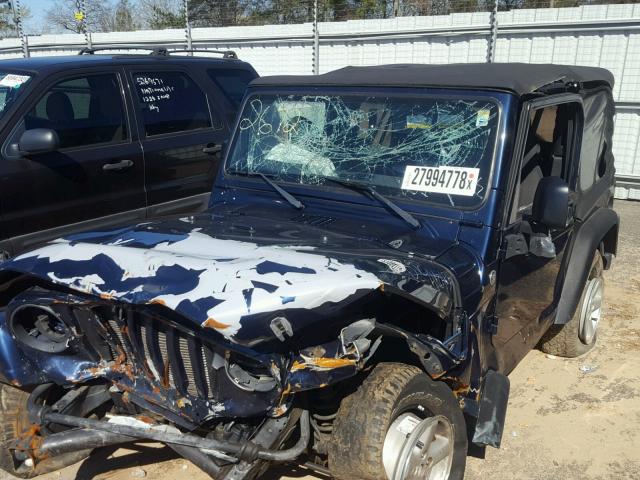 1J4FA39SX6P742672 - 2006 JEEP WRANGLER X BLUE photo 10